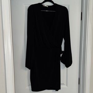 Elegant Black Wrap Dress